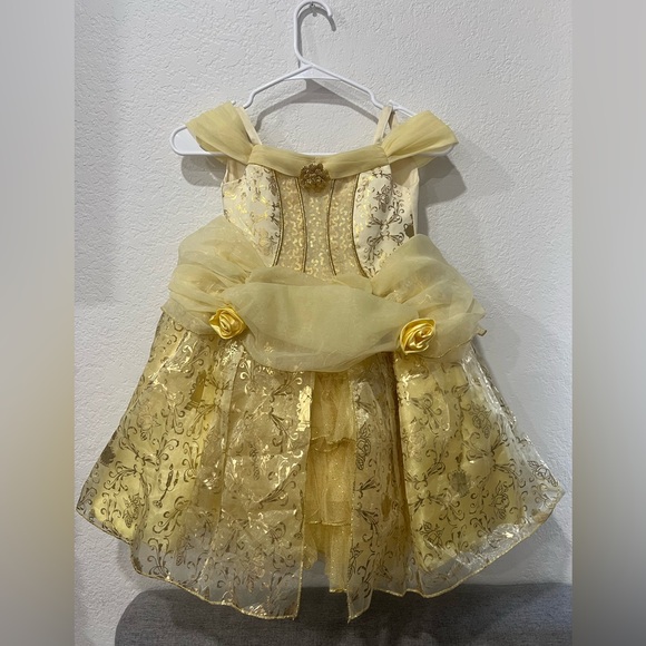 Disney belle Golden Princess Dress for Kids - Picture 3 of 9